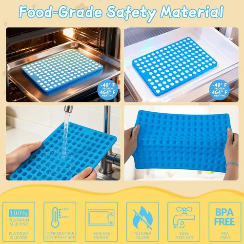 Miniatura 6 de Sidosir 2 moldes redondos de silicona de chocolate para perros, molde antiadherente en forma de semiesfera para hornear golosinas para perros, mini