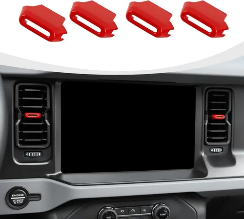 Miniatura 10 de RAZPOY para Bronco - Ajuste de salida de aire acondicionado 4 piezas, cubierta de ventilación de salida de aire central compatible con accesorios