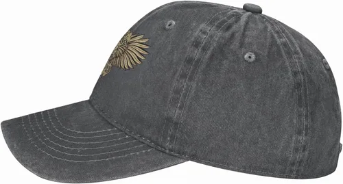 Miniatura 4 de Cowboy Hat Trendy Hats for Man and Women Djustable Four Season Outdoor Baseball Cap of Hell Skull with Angel Deep Heather