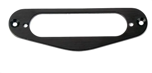Miniatura 3 de Alnicov Anillo de montaje de pastilla de cuello de metal para Stratocaster Strat Single Coil Pickup Negro