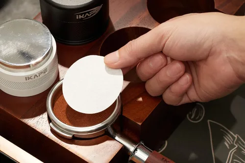 Miniatura 3 de IKAPE Filtros de espresso de 2.008 in (200 unidades), pantalla de disco de café compatible con portafiltros de 2.008 in, filtros de repuesto