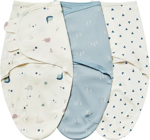 Miniatura 15 de insular Envoltura para bebé, manta para recién nacido y bebé, juego de pañales ajustable para niños y niñas, saco de dormir de algodón suave