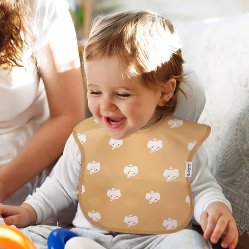 Miniatura 7 de Soarwg Kids Baberos para bebé, paquete de 5 baberos impermeables unisex para niños y niñas, imprescindibles para bebés que comen, alimentan Cartoon