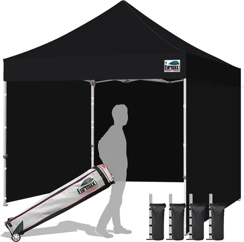 Miniatura 23 de Eurmax Tienda de campaña desplegable de 8 x 8 de Estados Unidos, con bolsa rodante patentada sin puntas, 4 paredes extraíbles con cremallera, toldo