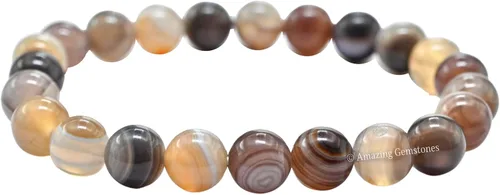 Miniatura 76 de Amazing Gemstone Pulsera de cristal para mujeres y hombres, pulsera de cristal curativo de protección, pulsera elástica con cuentas de piedras