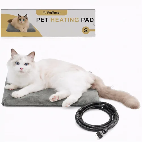 Miniatura 13 de Almohadilla térmica para mascotas para gatos y perros, interior y exterior, impermeable, con calefacción, cama para perros, cable resistente a