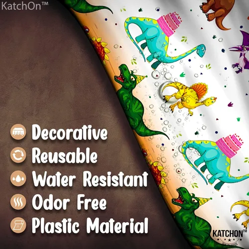Miniatura 7 de KatchOn, Mantel de dinosaurio extra grande para cumpleaños, 108 x 54 pulgadas, paquete de 2 manteles de dinosaurio para fiesta de cumpleaños, mantel