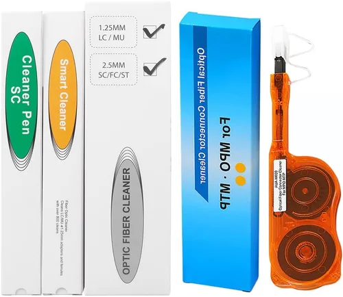 3 unids limpiador de fibra óptica herramientas de limpieza pluma para SC/ST/FC y LC/MU y MPO/MTP, fibra final cara limpia y conector óptico limpia