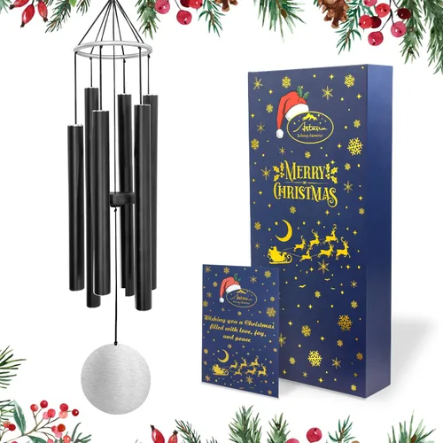 Miniatura 13 de ASTARIN - Carillón de viento para exteriores, gran tono profundo, 91 cm de gran carillón para exteriores, afinado, relajante, bajo grave, carillones