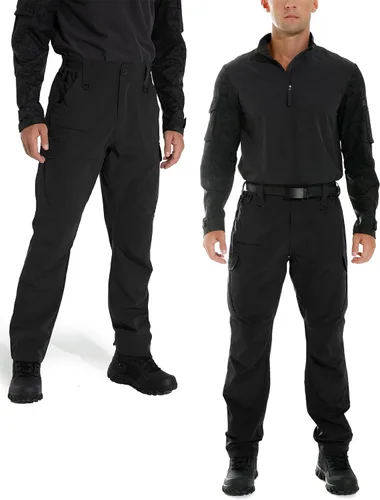 Miniatura 3 de KFUBUO Pantalones cargo tácticos ligeros Ripstop para hombre, resistentes al agua, pantalones de trabajo para senderismo, ajuste relajado