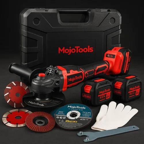 Miniatura 7 de Kit de amoladora angular inalámbrica sin escobillas de 21 V, 4-1/2 pulgadas, 9000 RPM, 2 baterías de 4.0 Ah y cargador rápido, 8 discos