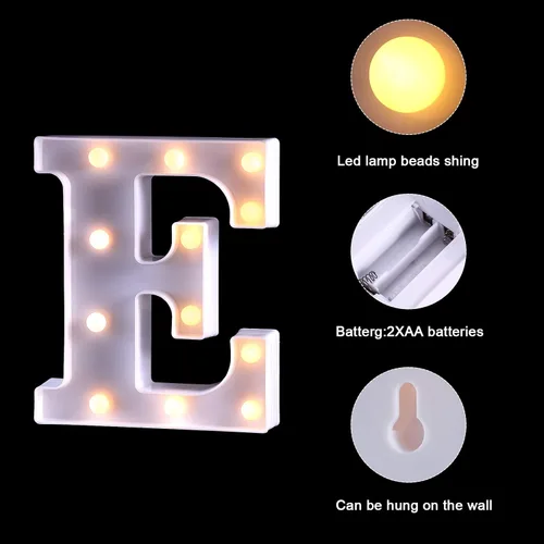 Miniatura 3 de Aurelema 4 letras iluminadas con luces de San Valentín, alfabeto con luces LED, corazón romántico para San Valentín, aniversario, boda, compromiso