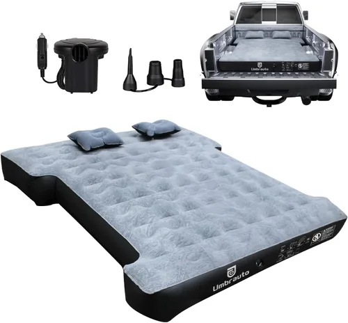 Miniatura 11 de Colchón de aire Umbrauto para camas de camión cortas de tamaño completo de 5.5-5.8 pies, colchón de aire inflable para tienda de camión con bomba