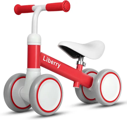 Liberry Bicicleta de equilibrio para bebés con asiento ajustable, primer juguete para niños de 1 a 2 años, regalo de cumpleaños para niños y niñas