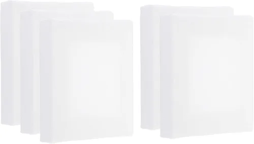 PATIKIL Lienzos de pintura para pintura, paquete de 5 paneles cuadrados de madera de 4 x 4 pulgadas, paneles de arte en blanco estirados para