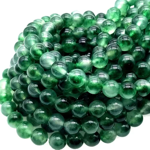 Miniatura 24 de Cuentas redondas naturales de aguamarina púrpura de 0.394 in materiales de bricolaje pulsera, collar, aretes, fabricación de cuentas de ágata