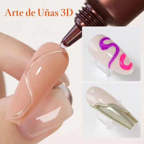 Miniatura 5 de Double Rhythm Gel de Uñas 3D de 0.5 Oz, Gel de Arte para Uñas, Gel de Escultura Sin Limpieza, Esmalte en Gel para Diseños de Uñas, Arte de Uñas DIY