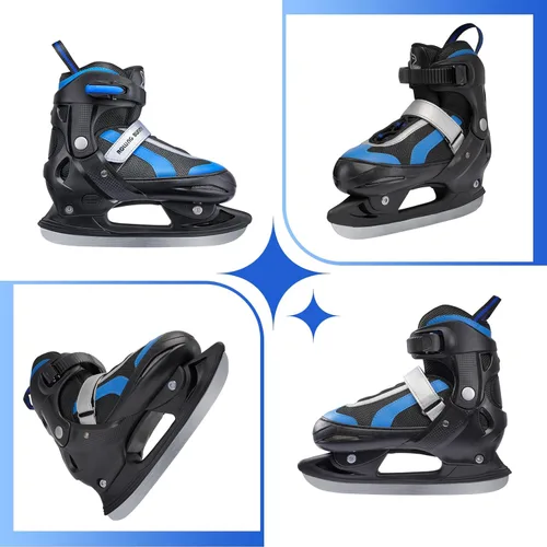 Miniatura 2 de Patines de Hielo Ajustables para Niños: Patines de Hockey sobre Hielo para Niño, Niña, Principiante, Juvenil, Junior, Adecuados para Exteriores