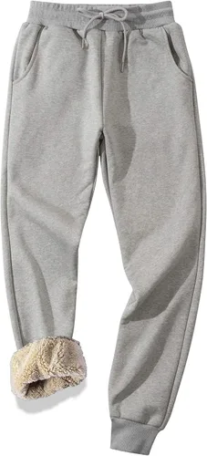 Miniatura 44 de MACHLAB Pantalones deportivos térmicos de forro polar para hombre, pantalones de chándal gruesos y cálidos para invierno