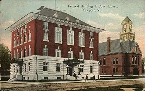 Federal Building and Court House Newport, Vermont VT Original Antique Postcard