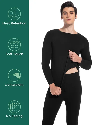 Miniatura 5 de INNERSY Conjunto de ropa interior térmica para hombre, ligero, capa base, pantalones largos para ejercicio de invierno