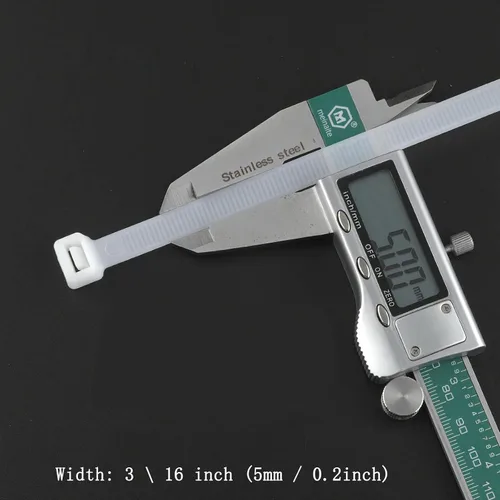 Miniatura 2 de Bridas blancas de 15 pulgadas, 100 bridas de nailon resistentes a los rayos UV para exteriores, 60 libras, resistencia a la tracción Blanco