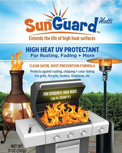 Miniatura 2 de SUNGUARD El espray satinado transparente con protección UV de calor extremo alto (hasta 2000 °F) evita la oxidación, la decoloración
