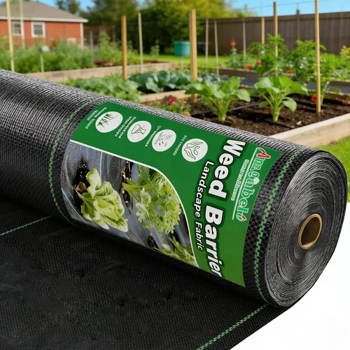 AMAGABELI GARDEN & HOME Tela de barrera de malas hierbas de 3 pies x 300 pies, tela de jardín de plástico de 3.2 onzas, alfombrilla bloqueadora de