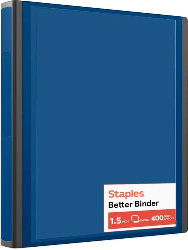 Miniatura 12 de Carpetas Better View de 1-1/2 pulgadas de STAPLES con anillos en D (blanco)