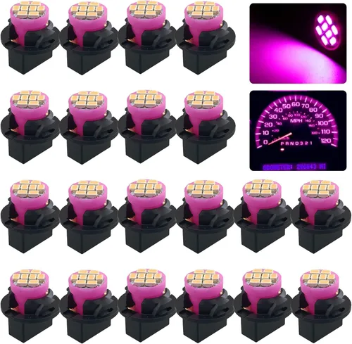 Miniatura 10 de T10 194 168 Bombillas LED azules para instrumentos del panel de control con enchufe de bloqueo giratorio T10, focos LED súper brillantes para panel