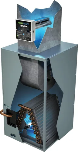 Miniatura 6 de APCO Filtro de matriz de carbono para purificador de aire UV HVAC, incluye lámpara UVC dual de 2 años para bobinas (Serie 120-277 VAC) #