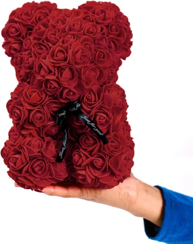 Miniatura 7 de IFAMIO 100 piezas de rosas artificiales de espuma color burdeos, mini flores falsas, cabezas de rosas artificiales artificiales para ramos
