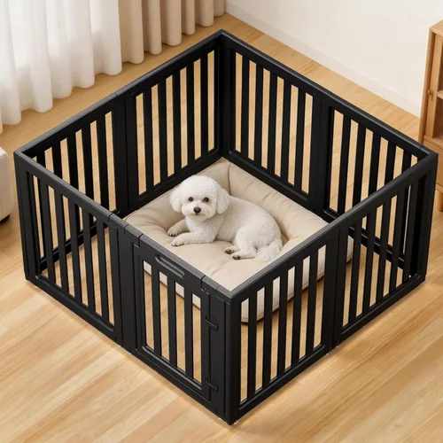 Corralito para perros, corral transparente para perros, corral para perros en interiores, fácil de instalar y quitar, corralito para cachorros,