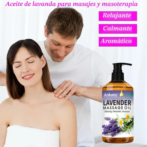 Miniatura 5 de Paquete de 3 aceites de masaje para terapia de masaje, aceite de árnica muscular dolorido y aceite de lavanda relajante y aceite de jengibre