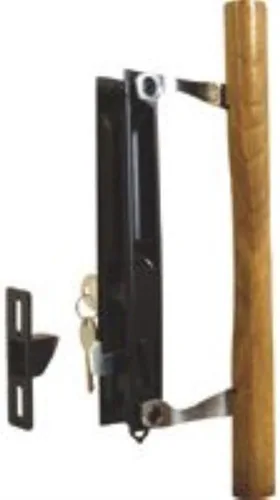 Miniatura 3 de Prime-Line C 1032 Juego de Manijas para Puerta Corrediza de Vidrio con Llave – Reemplaza las Manijas de Puerta Viejas o Dañadas Rápidamente – Negro