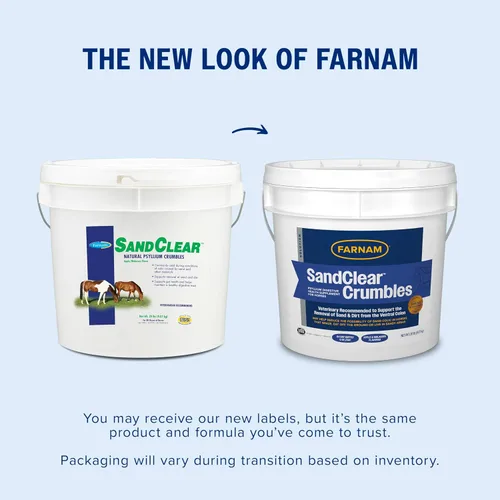 Miniatura 2 de Farnam SandClear Psyllium Crumbles Suplemento para caballos, ayuda a eliminar la arena del colon y apoya la salud digestiva, sabor a manzana/melaza