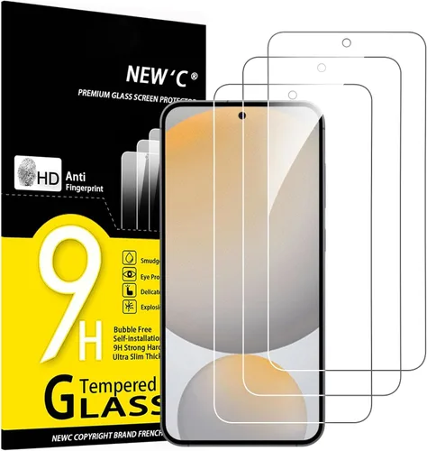 Miniatura 22 de NEW'C Paquete de 3 protectores de pantalla de vidrio templado diseñados para Samsung Galaxy S22+ / S22 Plus, compatible con fundas, antiarañazos