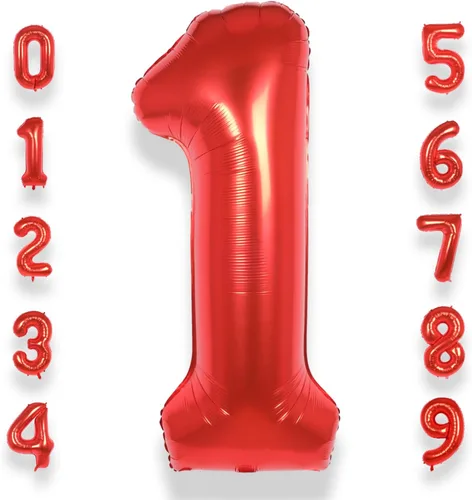 Miniatura 24 de AULE Globos de helio con letra roja S, de 40 pulgadas, grandes, gigantes, de lámina de mylar, rojos, para decoraciones de cumpleaños, aniversarios