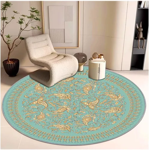 Miniatura 15 de Tapete para silla, alfombra de pelo corto para oficina, antideslizante, que reduce el ruido, alfombra redonda de 47 pulgadas, alfombra decorativa