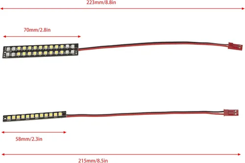 Miniatura 2 de Barra de luz impermeable para parachoques delantero y trasero de 2.283 in y 2.756 in, compatible con traxxas 1/10 MAXX RC Car Truck Accesorios