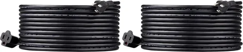 Miniatura 19 de Amazon Basics Cable de extensión, 13 amperios, 125 V, 20 pies, color negro, paquete de 2