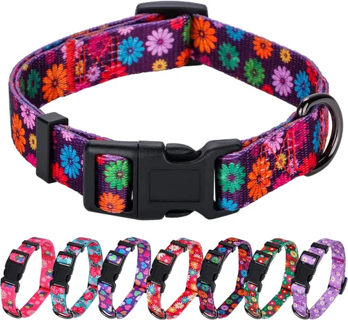 Miniatura 7 de Collar de perro con estampado de vaca, patrón animal para perros, blanco y negro, pequeño B_Estampado De Vaca