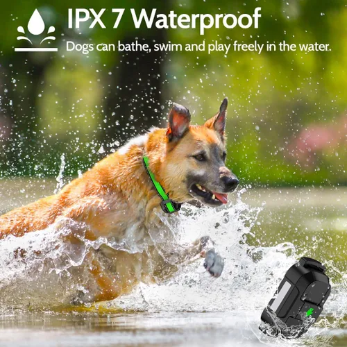 Miniatura 2 de Collar eléctrico de entrenamiento para perros con 4 modos de entrenamiento y control remoto recargable, rango impermeable de 3300 pies para perros