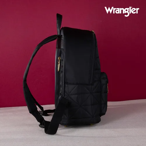 Miniatura 6 de Montana West Mochila Wrangler para mujer, mochila acolchada para uso casual, Negro (Black Backpack), Classic