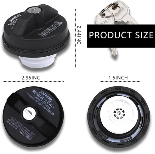 Miniatura 2 de 1 tapa de gas con bloqueo, tapa de combustible con cerradura, compatible con 4runner, Fj Cruiser, Tacoma, Tundra, Acura, Chevy Camaro, Crv y más