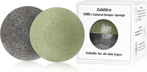 Miniatura 15 de Esponjas faciales naturales de Konjac - Semicírculos - para una limpieza facial suave y exfoliación ecológica - Cuidado de la piel Limpieza