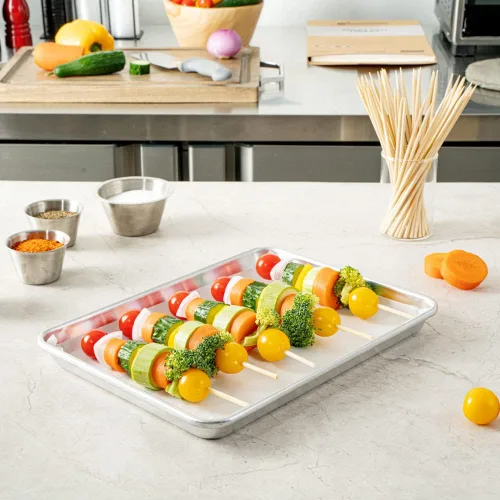 Miniatura 10 de Restaurantware Robata - Pinchos para asar de 8 pulgadas, 100 pinchos de alta resistencia, pinchos de bambú desechables congelables para verduras