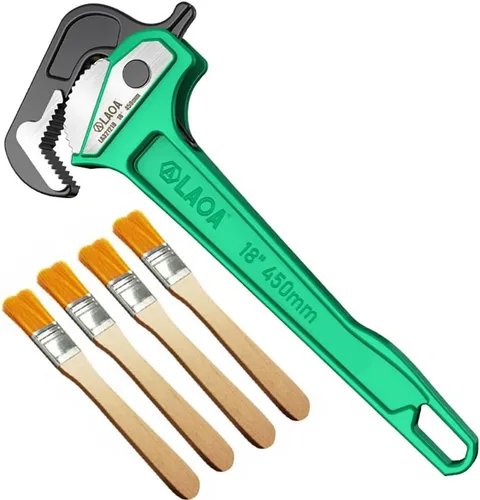 Miniatura 8 de LAOA Alicates de tubo rápido, llave de tubo de trinquete de aluminio multifunción, pinzas de pinzas con cabezal de llave CR-V, uso para trabajadores