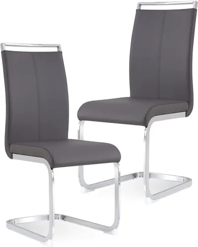 Miniatura 25 de Baysitone Juego de 6 sillas de comedor modernas, sillas laterales de comedor, sillas de cocina con asiento acolchado de piel sintética y respaldo