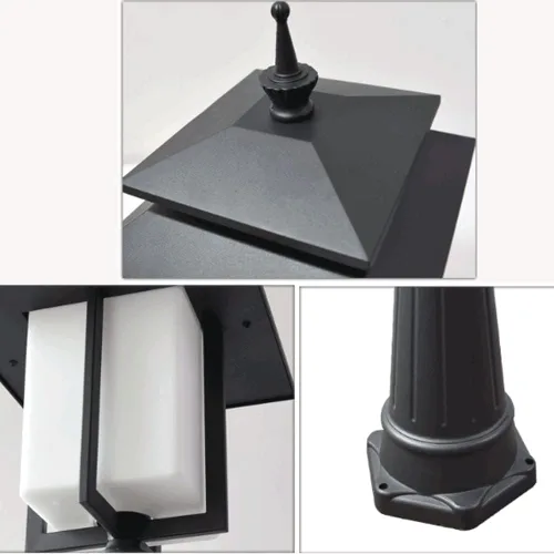 Miniatura 7 de Luces de poste al aire libre, lámpara de jardín impermeable de poste alto al aire libre, lámpara de jardín comunitario, lámpara de aluminio